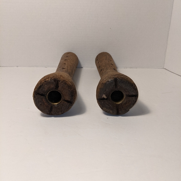Antique Wooden Spools Candle Holders Farmhouse